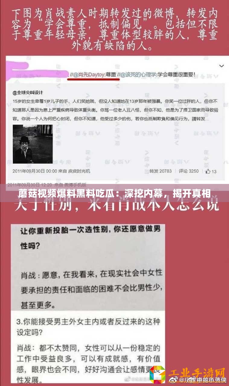 蘑菇視頻爆料黑料吃瓜：深挖內(nèi)幕，揭開(kāi)真相