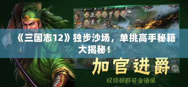 《三國(guó)志12》獨(dú)步沙場(chǎng)，單挑高手秘籍大揭秘！