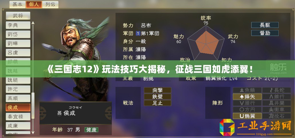 《三國志12》玩法技巧大揭秘，征戰三國如虎添翼！