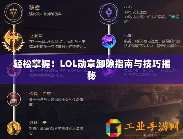 輕松掌握！LOL勛章卸除指南與技巧揭秘