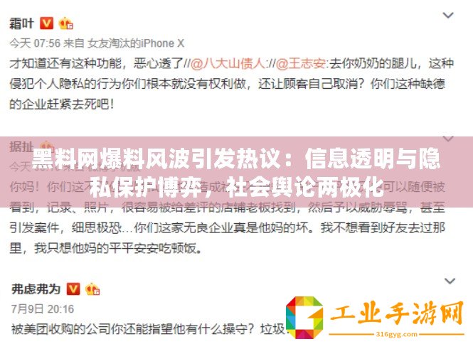 黑料網爆料風波引發熱議：信息透明與隱私保護博弈，社會輿論兩極化