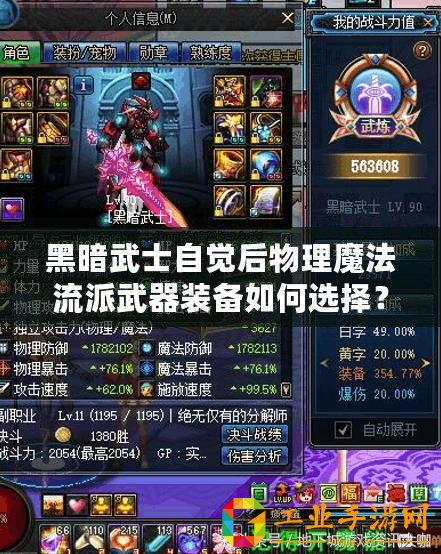 黑暗武士自覺后物理魔法流派武器裝備如何選擇？