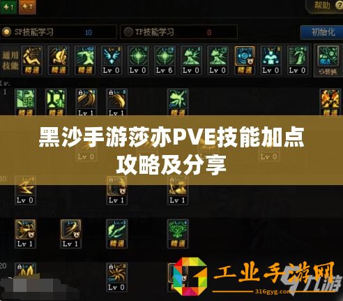 黑沙手游莎亦PVE技能加點攻略及分享